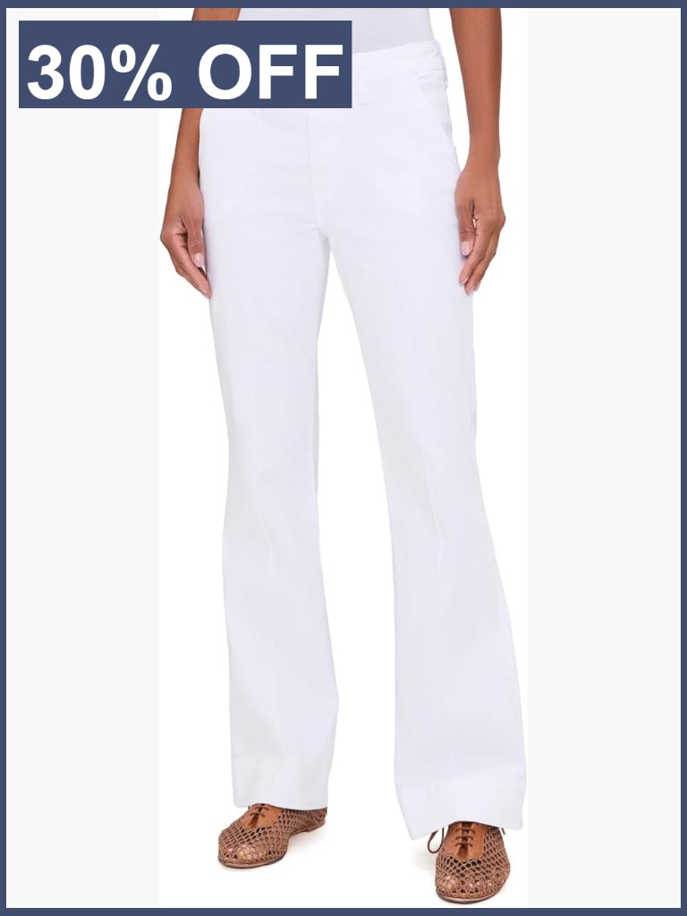 Stella High-Rise Fab Ab Flare Front Pin Tuck Jeans 31
